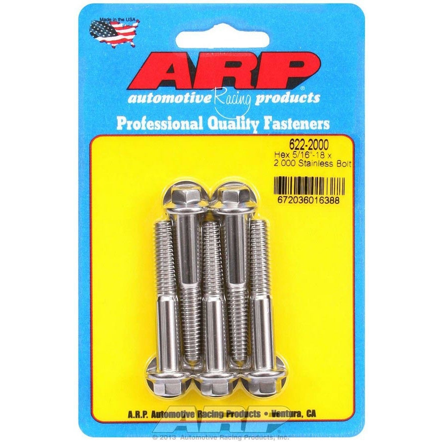 ARP Stainless Steel Bolt Kit - 6 Point (5) 5/16-18 x 2.000