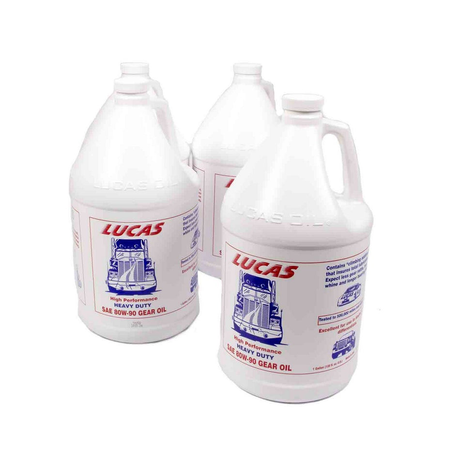 Lucas Oil Products Heavy Duty Gear Oil 80W90 Conventional 1 gal - Set of 4