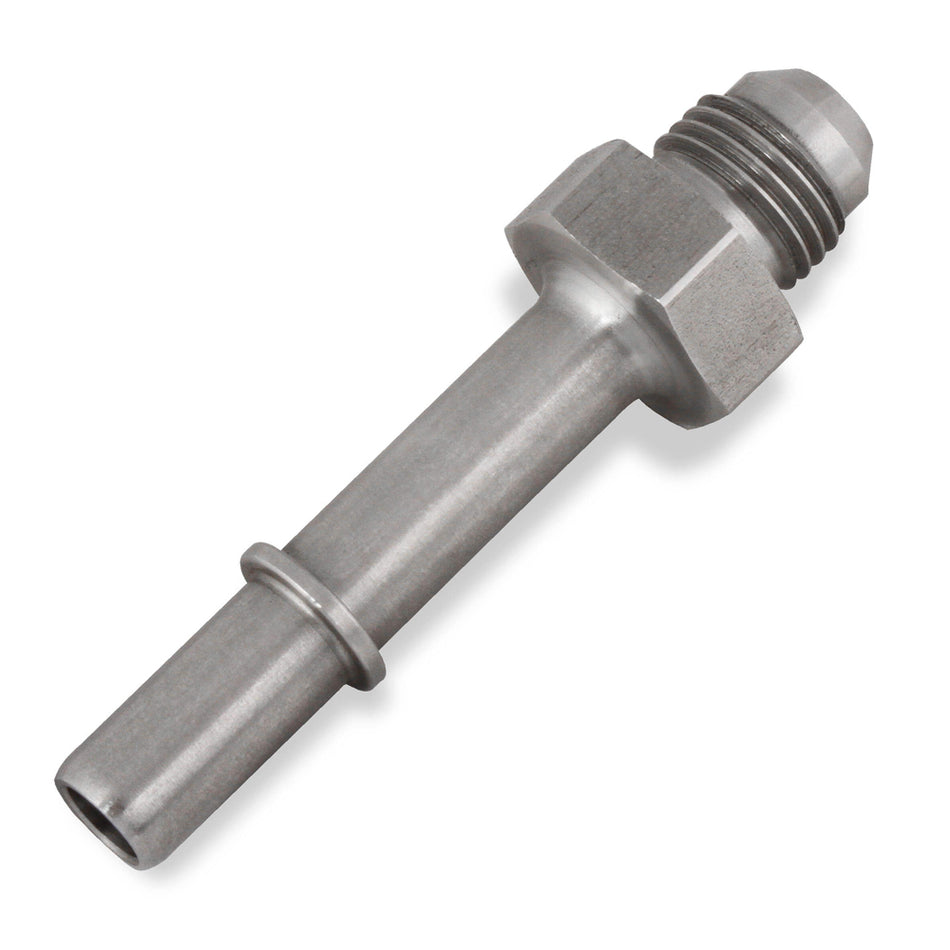 Earl's Fuel Line Adapter Fitting - Straight - 3/8" SAE Male Quick Disconnect to 6 AN Male - Stainless