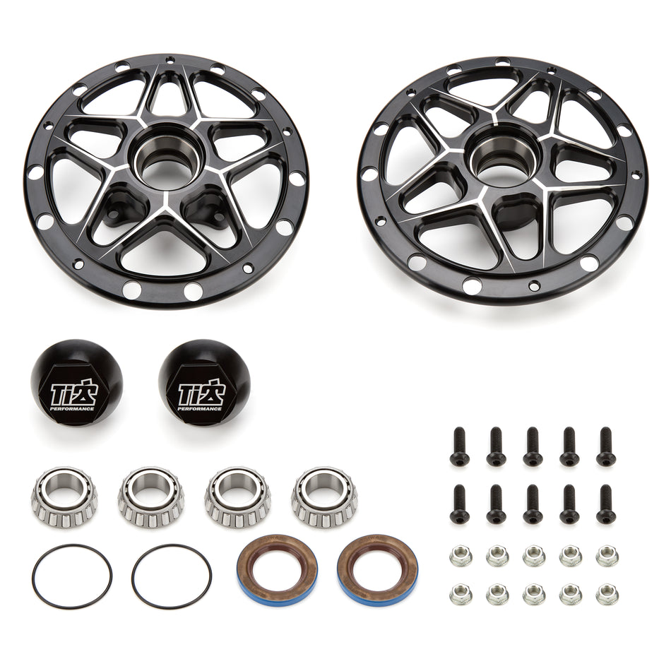 Ti22 Direct Mount Front Hubs Forged - Black