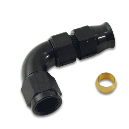 Vibrant Performance 90 Degree 6 AN Male to 3/8 in Tube End - Black