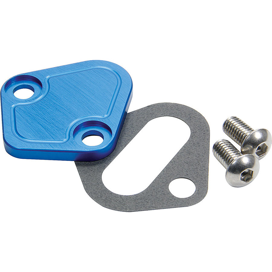 Allstar Performance BB Chevy Fuel Pump Block-Off Plate - Blue