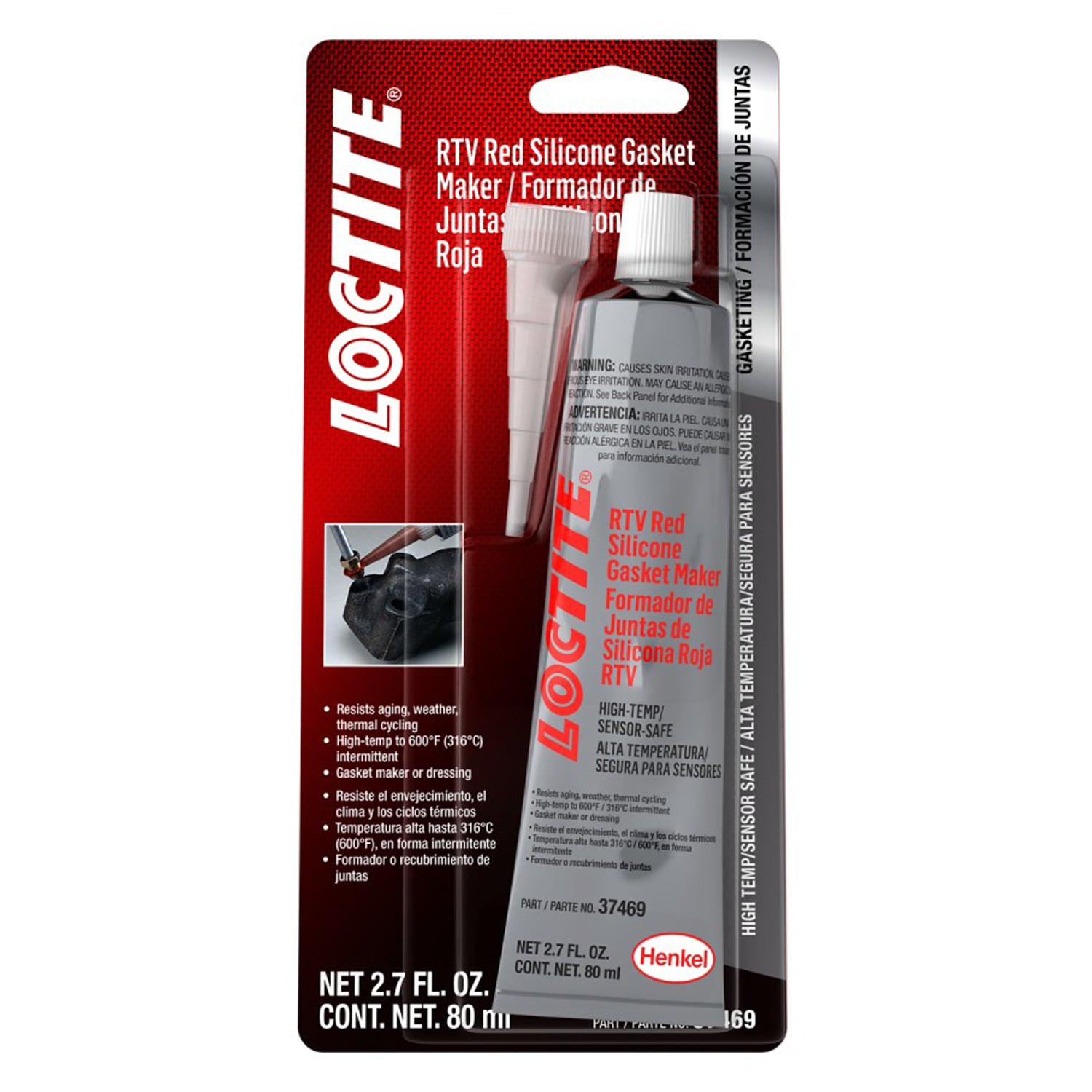 Loctite RTV Red Silicone Sensor Safe 80ml/2.7oz