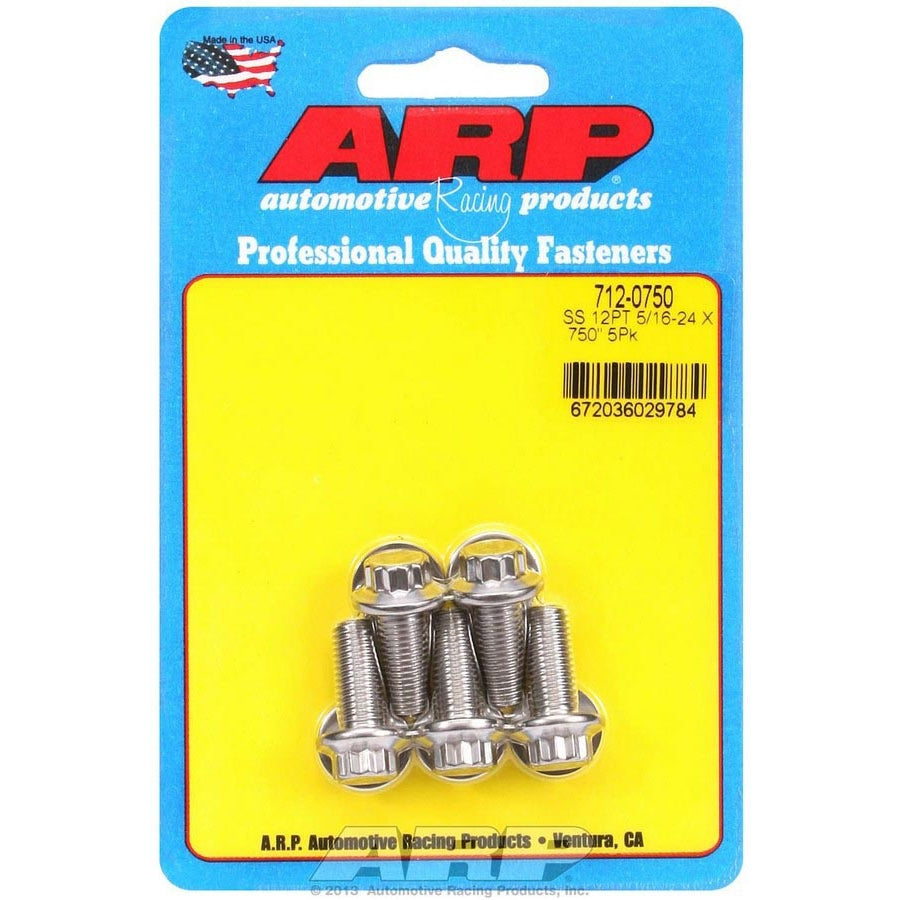 ARP Stainless Steel Bolt Kit - 12 Point (5) 5/16-24 x .750