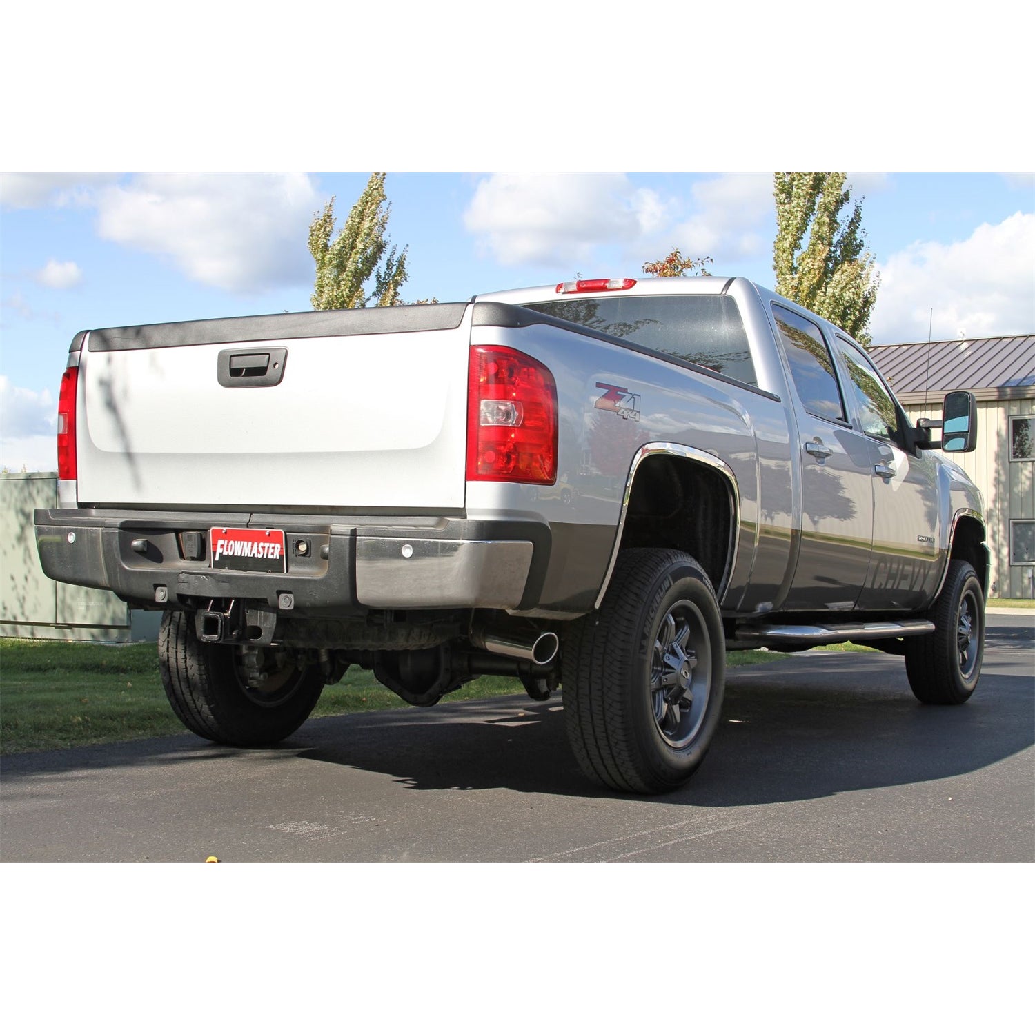 Flowmaster Force II Cat-Back Exhaust System - 3-1/2 in Tailpipe - 4 in Tips - GM Fullsize Truck 2011-13