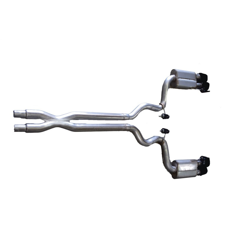 Gibson Muscle Car Exhaust System - Cat-Back - 3" Diameter - Dual Rear Exit - Dual 4" Polished Tip - Stainless - Ford Modular