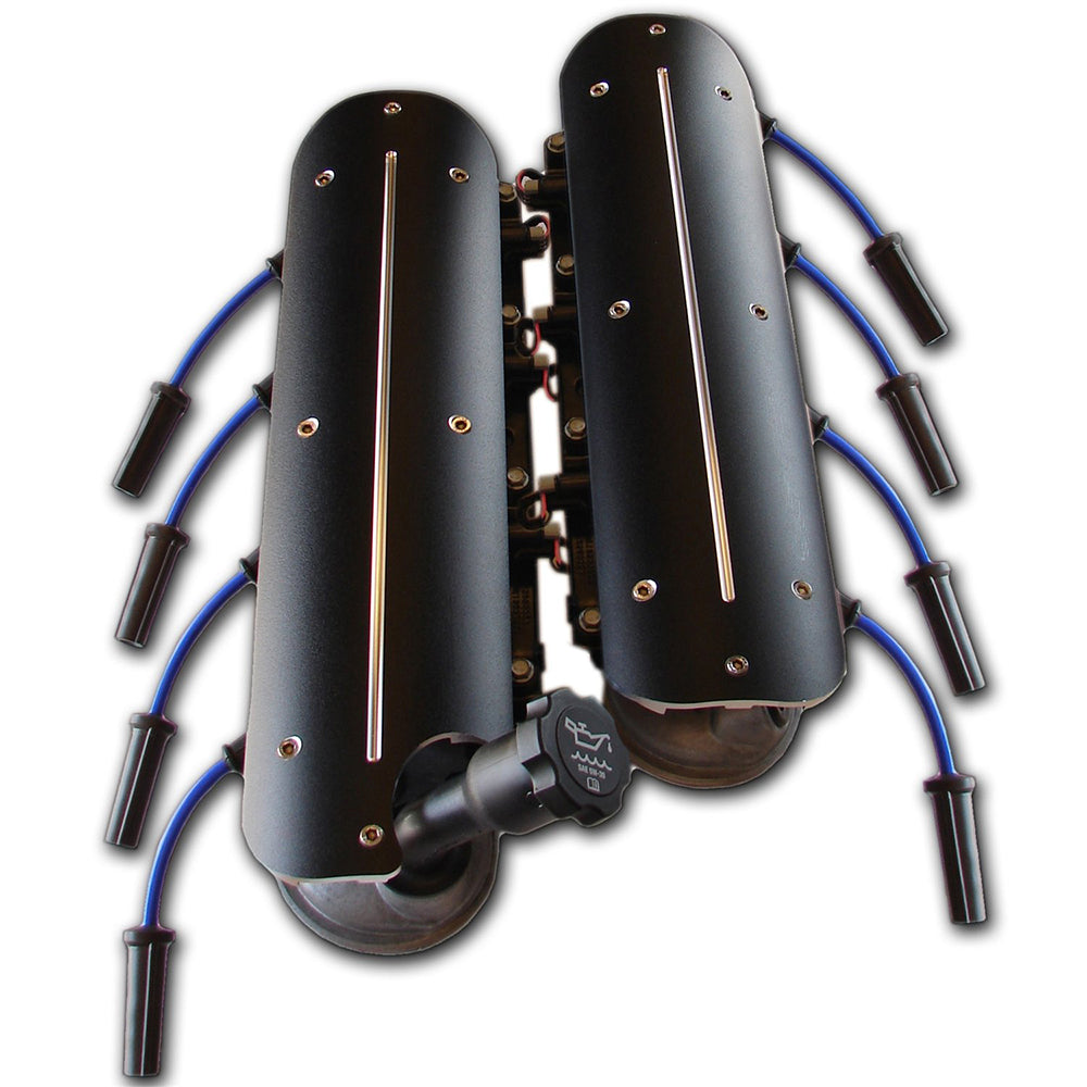 Clayton Machine Works Aluminum Engine Coil Cover Black Powder Coat GM LS-Series - Pair
