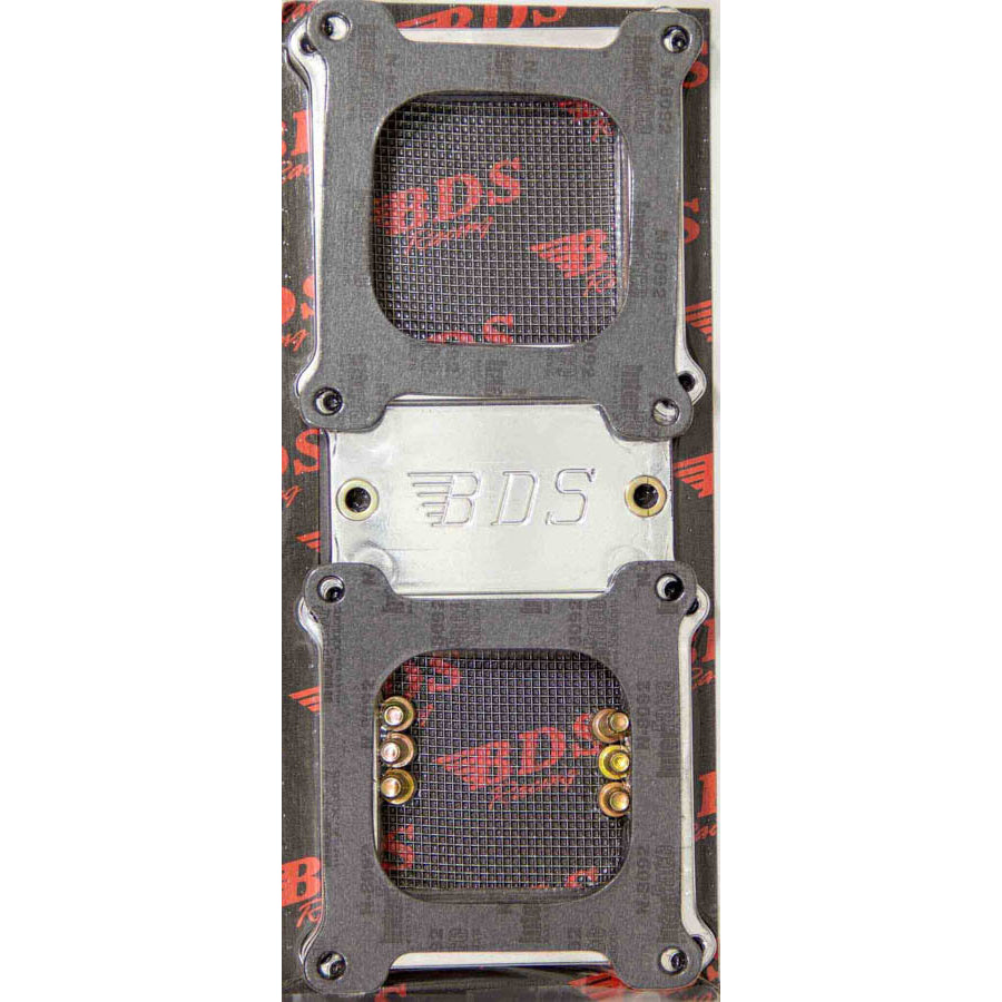 BLOWER DRIVE SERVICE Dual Carb Supercharger Top Plate Square Bore Aluminum Polished - 6-71/8-71 Supercharger