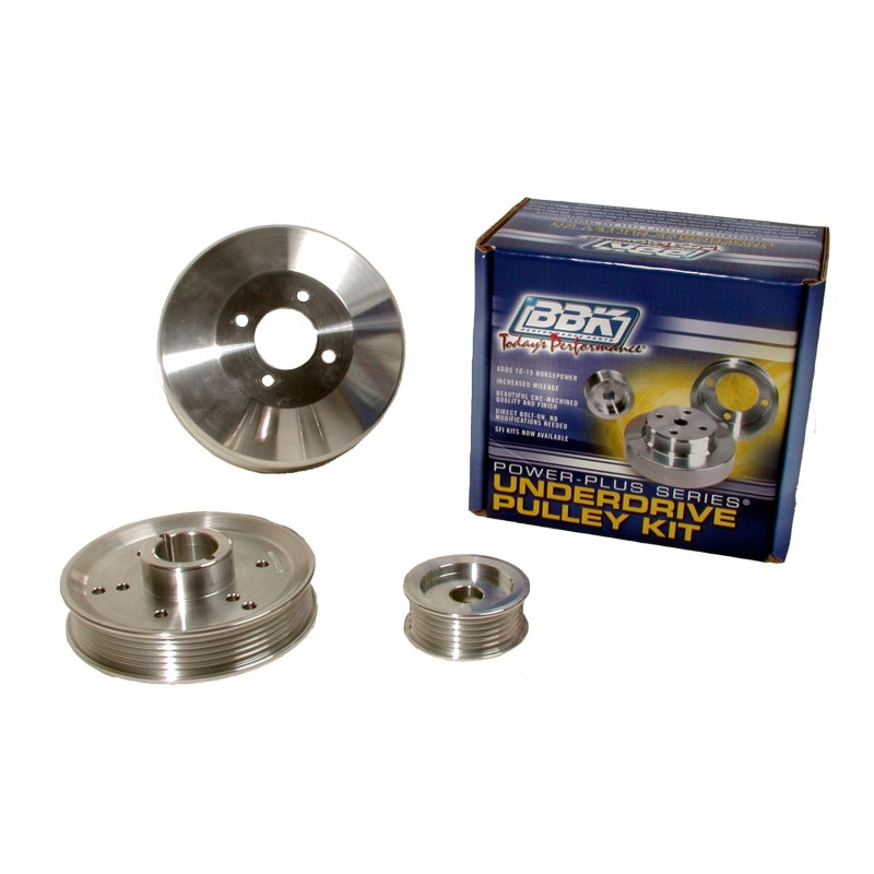BBK Performance Under Drive 6-Rib Serpentine Pulley Kit - Polished Aluminum - Ford Modular - Ford Mustang 1996-2001