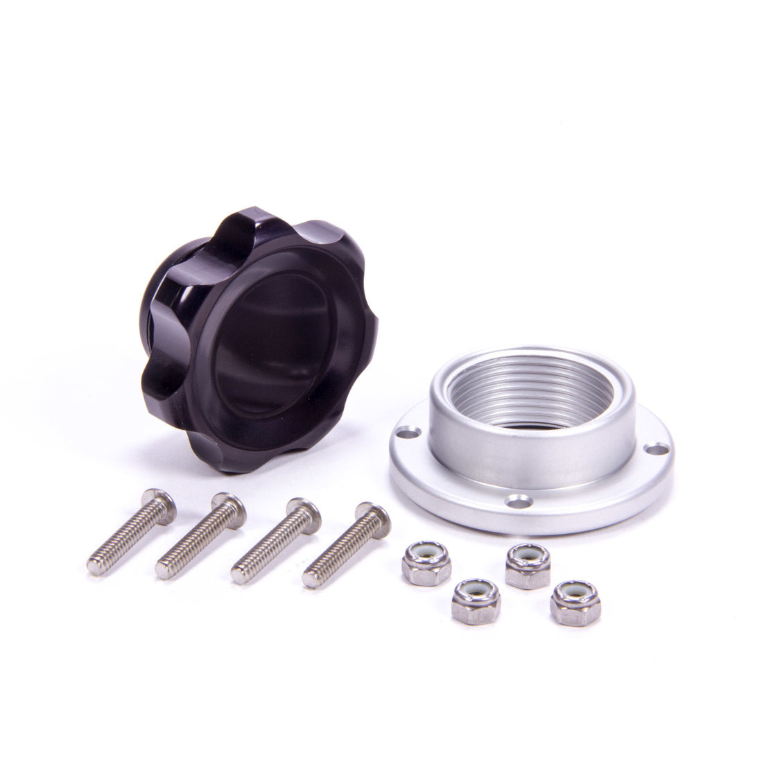Allstar Performance Small Fill Plug Kit With Aluminum Bolt-On Bung - Black