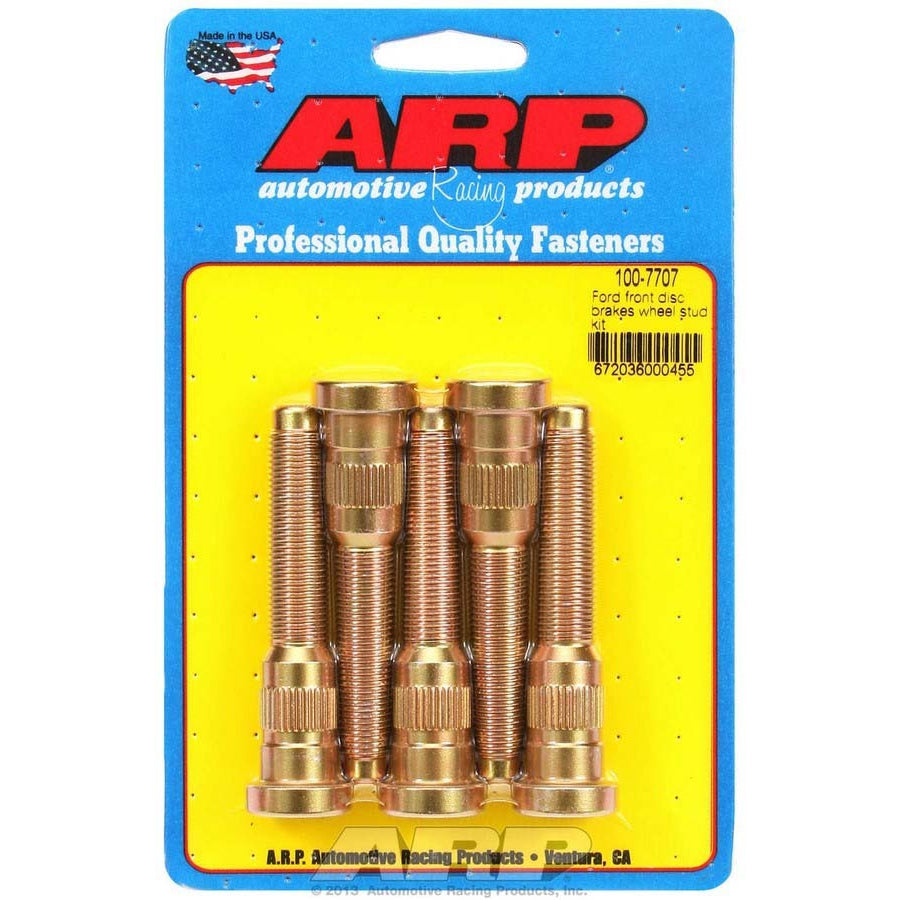 ARP 1/2"-20 Wheel Stud Kit - 3.050", .618" Knurl (5 Pieces) - Early Ford Front Disc