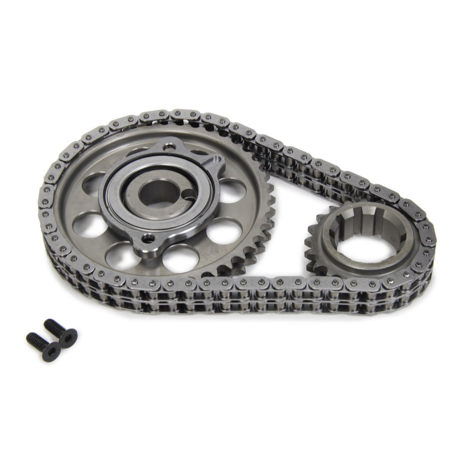 Rollmaster Red Series Timing Chain Set - Double Roller - Keyway Adjustable - Billet Steel - SB Ford