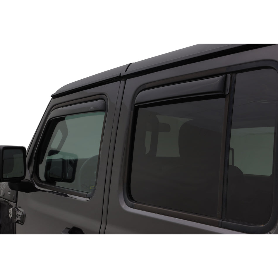 Auto Ventshade In-Channel Ventvisor - Front/Rear - Smoke - Jeep Gladiator/Wrangler 2018-22
