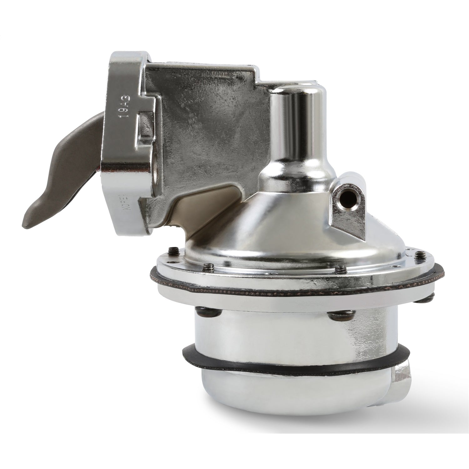 Holley Marine Mechanical Fuel Pump - 110 gph - 6.5-8 psi - 3/8 in NPT Female Inlet / Outlet - Polished - Small Block Chevy