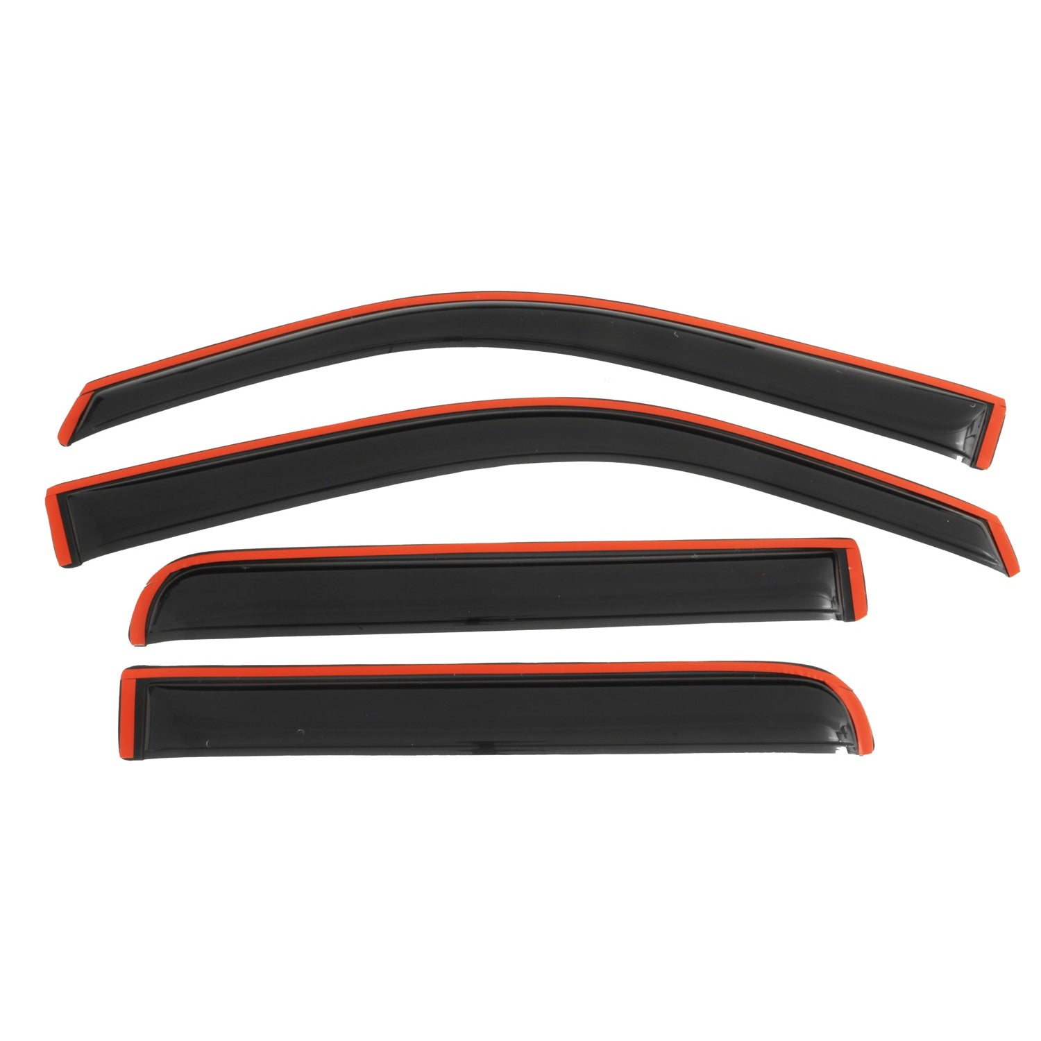 Auto Ventshade Front / Rear In-Channel Ventvisor - Stick-On - Dark Smoke - Crew Cab - Ford Fullsize Truck 2009-13