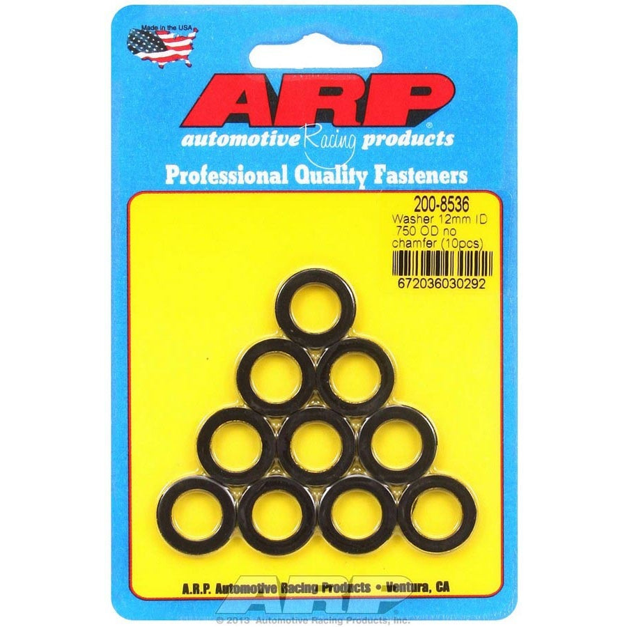 ARP Black Washers - 12mm ID x 3/4 OD (10)