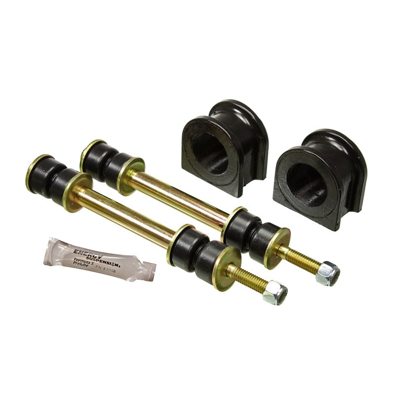 Energy Suspension Hyper-Flex Sway Bar Bushing - Front - 34 mm Bar - End Links - Polyurethane/Steel - Black/Cadmium