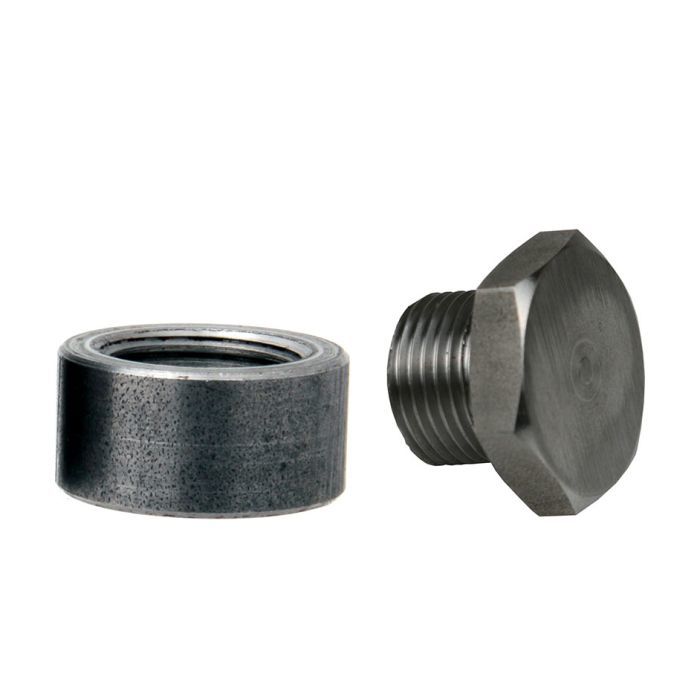 Innovate Motorsports Stainless Oxygen Sensor Bung - Straight - Weld-On - 18 mm x 1.50 Female Threads - Plug Included