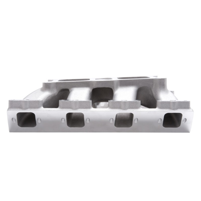 Edelbrock Dual Quad Intake Manifold Dual Square Bore Single Plane Aluminum - Natural