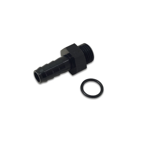 Vibrant Performance Straight 6 AN Male O-Ring to 5/16 in Hose Barb Adapter - Black