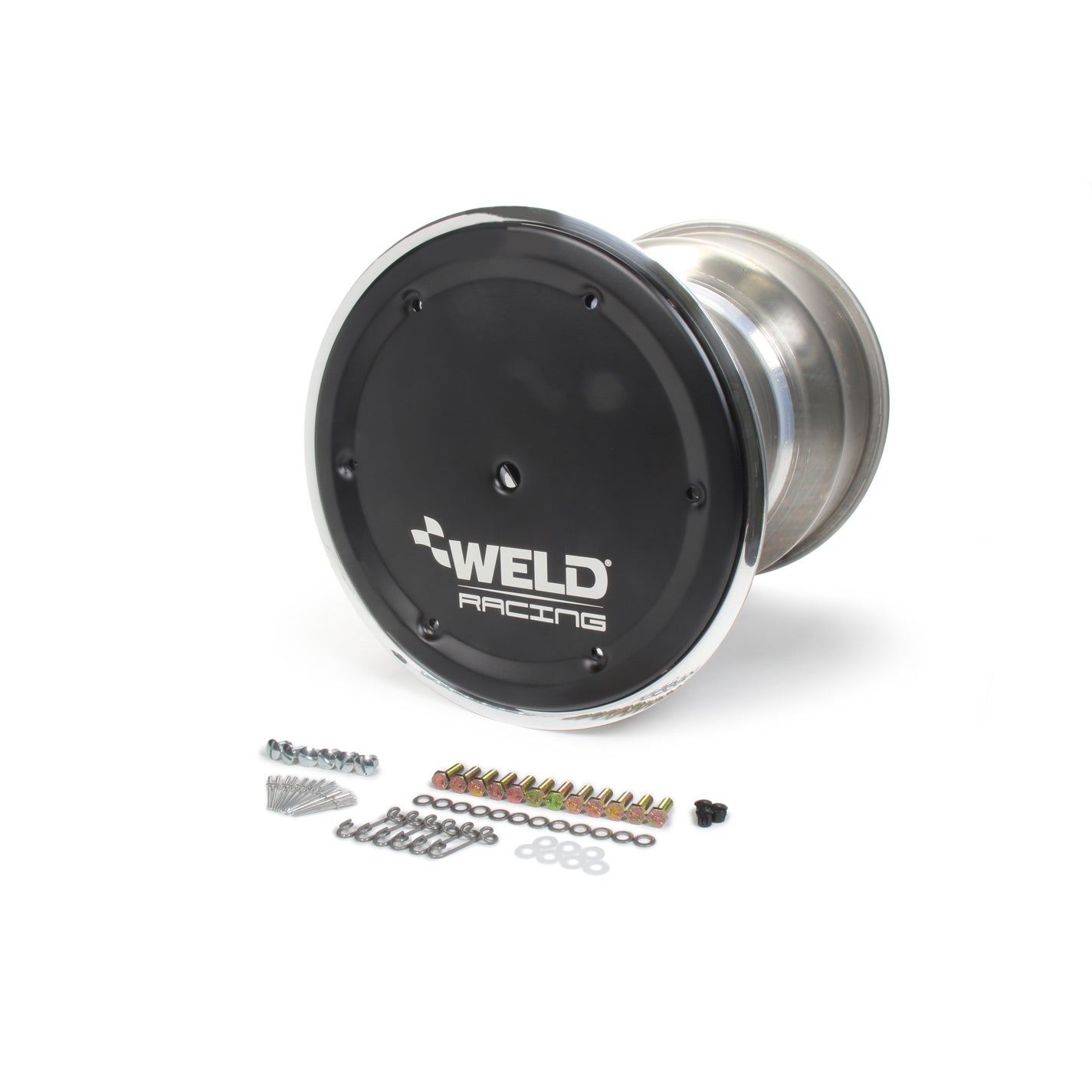 Weld Magnum Sprint Spline Wheel - 15" x 17" - Black Center - 42 Spline - 4" Back Spacing - Outer Bead-Loc w/ Cover