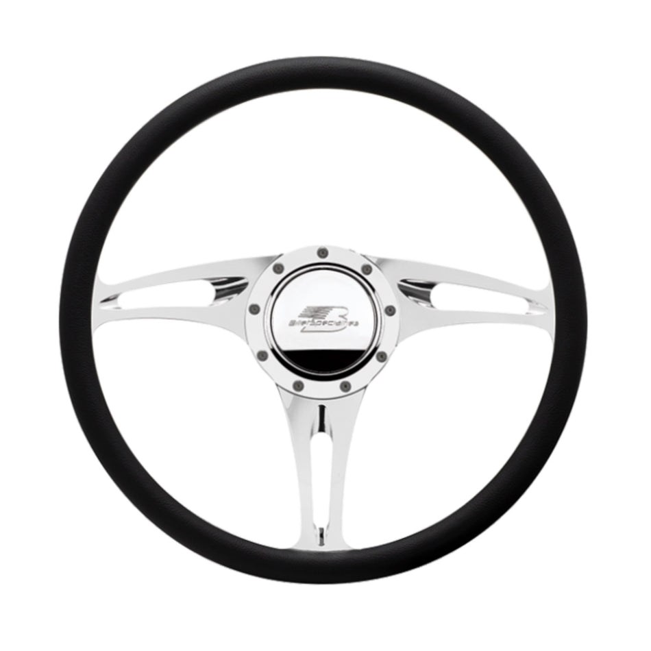 Billet Specialties Stealth Steering Wheel Half Wrap - 15.5" Diameter - Aluminum - Polished