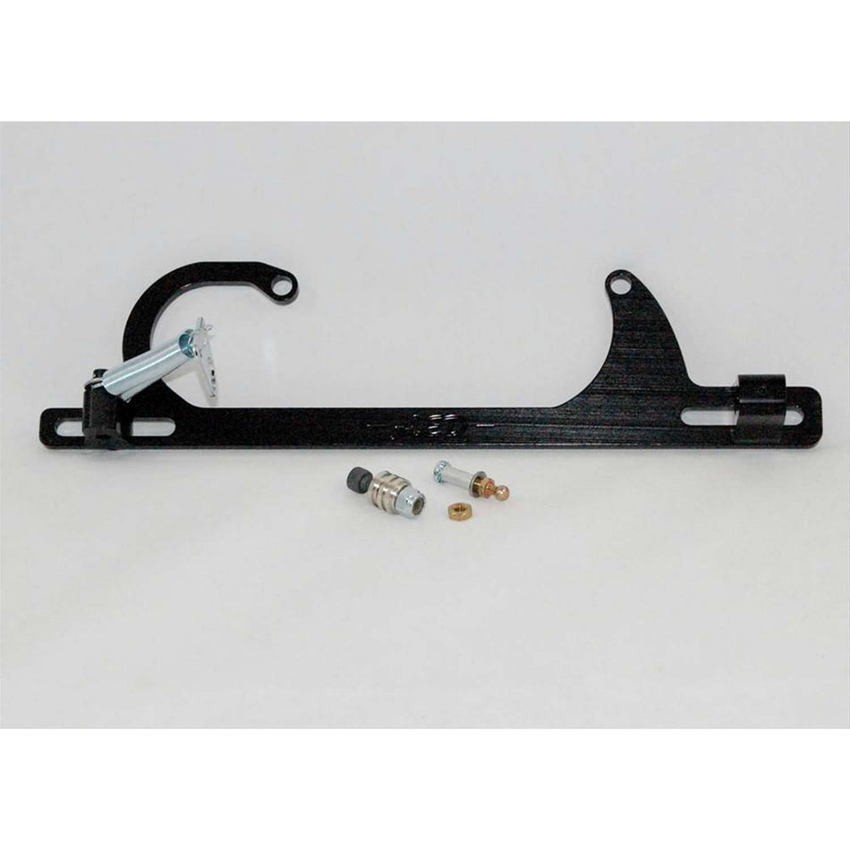 AED Carb Mount Throttle Cable Bracket & Return Spring - Black Anodized - Morse Cable - Square Bore