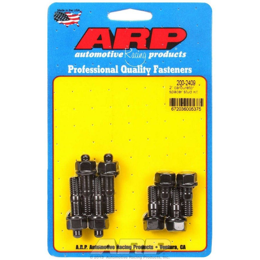 ARP Carburetor Stud Kit - Black Oxide - 2" Moroso Spacer - 1.250" & 1.700"
