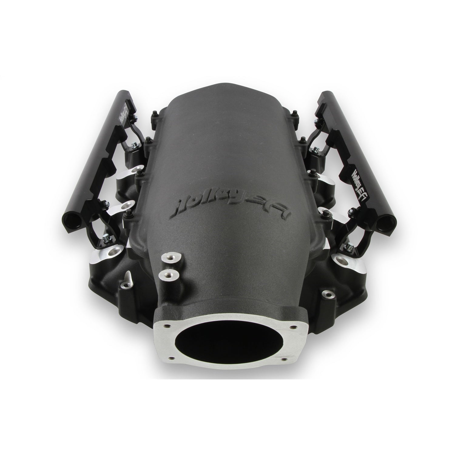 Holley EFI LS3 Low-Ram Tunnel Ram Intake Manifold - Top Feed - Single Injector - Black - LS3 - GM LS-Series