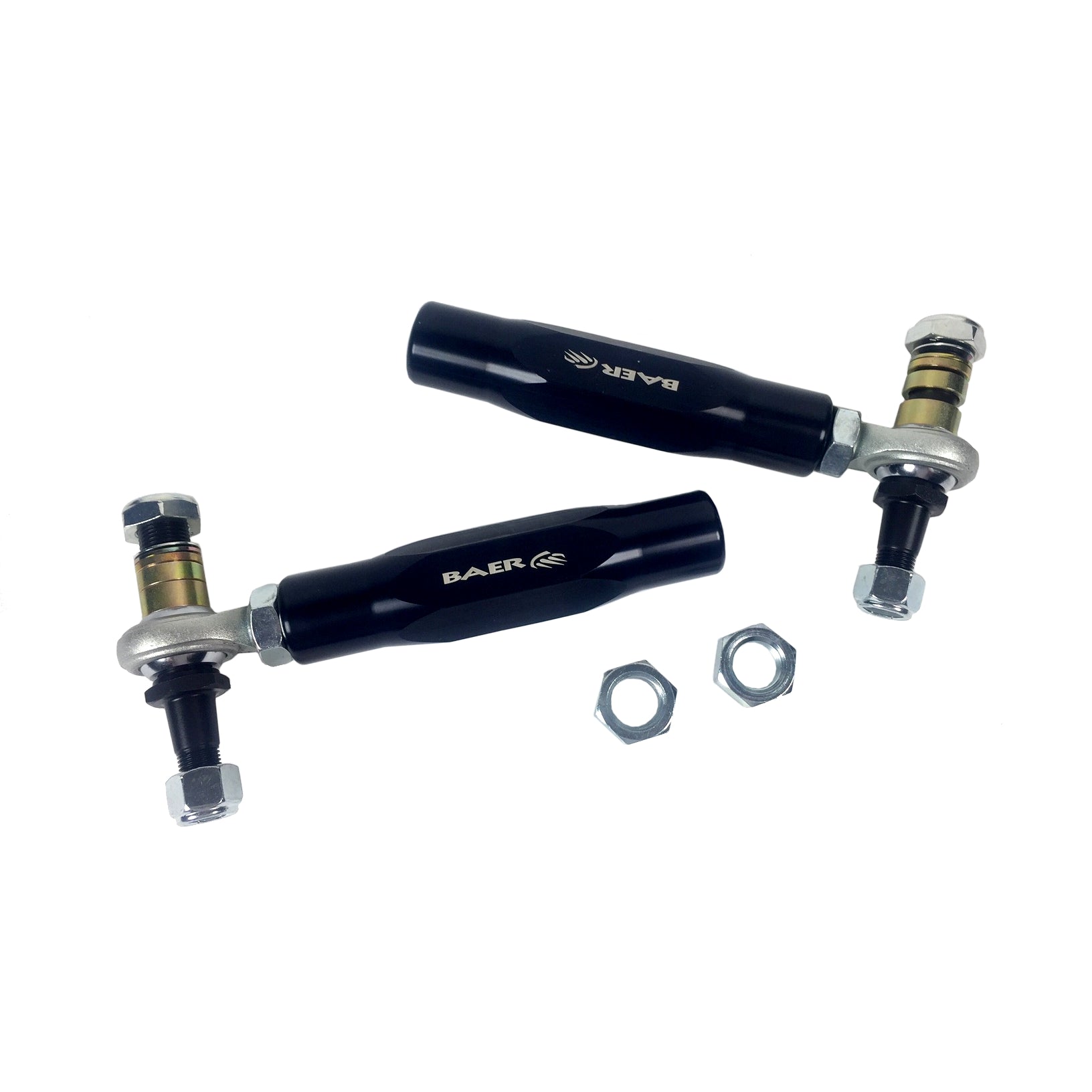 Baer Tracker Bump Steer Adjuster Tie Rod End - Adjustable - Black Anodized - Ford Mustang 1970-73