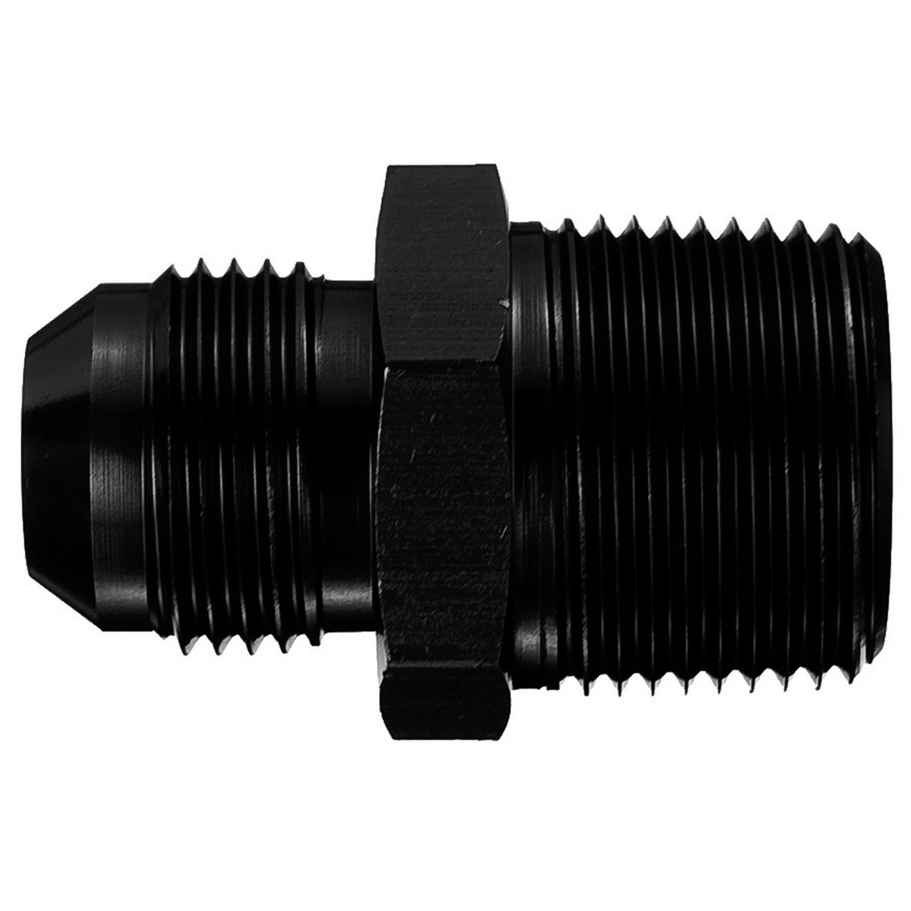 Aeroquip Black Aluminum -08 Male AN to 1/4" NPT Straight Adapter
