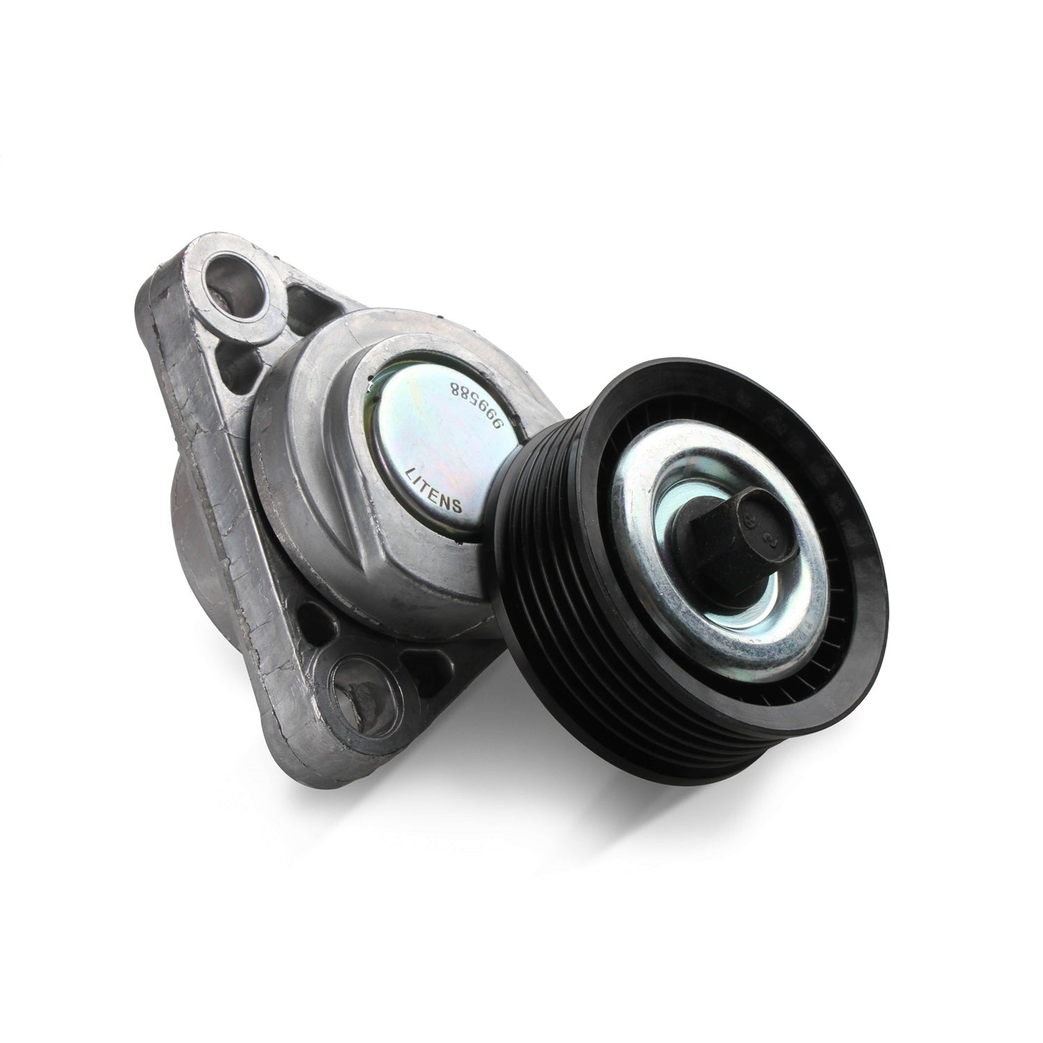 Holley 6 Rib Serpentine Pulley Kit - Cast Aluminum - Black - Small Block Chevy