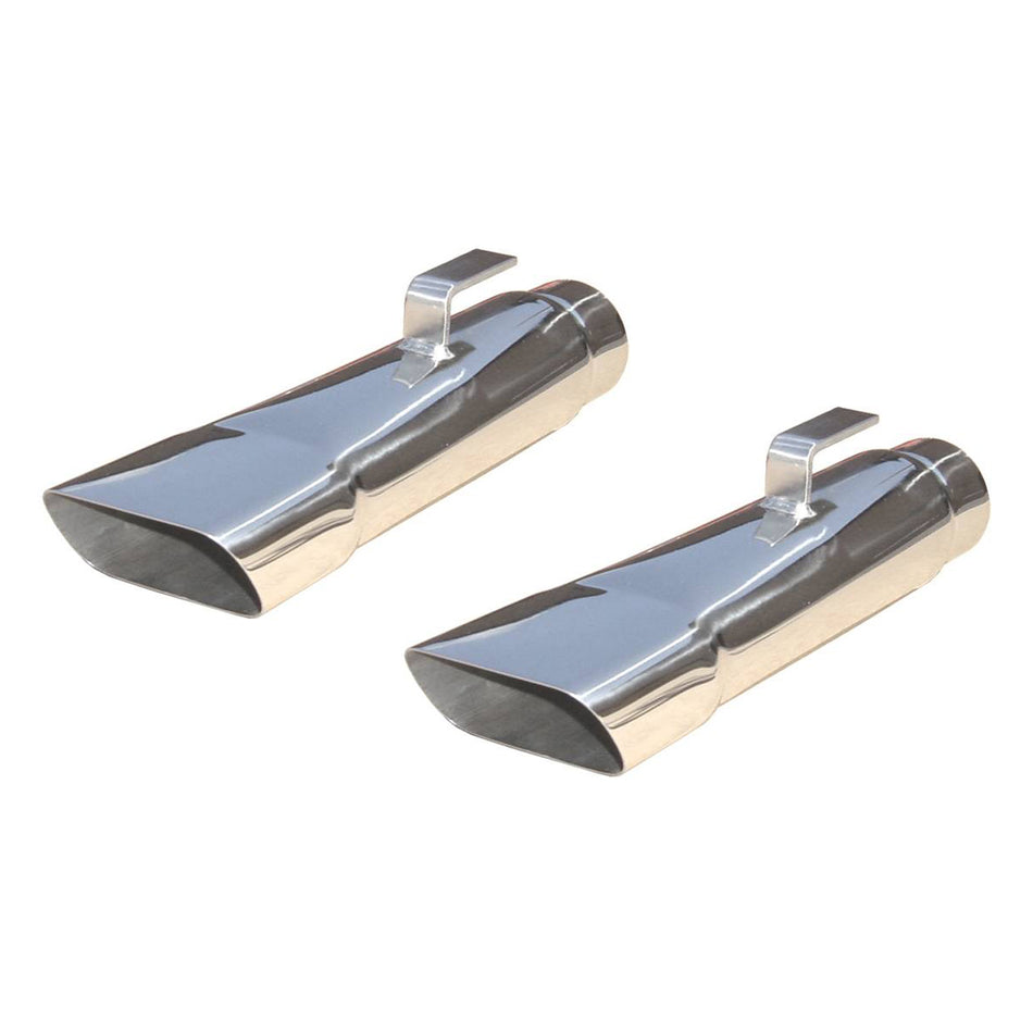 Pypes Performance Exhaust 2.5" Rectangle Slant Cut Slip Fit Tips