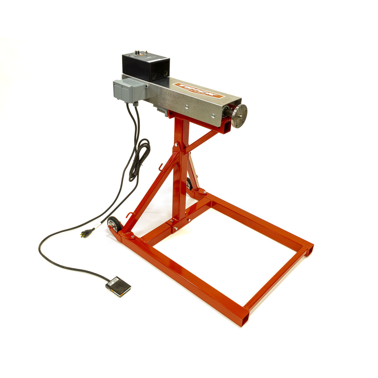 Trick Electric Tire Prep Stand - 110V - High Torque - Cart/Motor/Wheels - Red Powder Coat