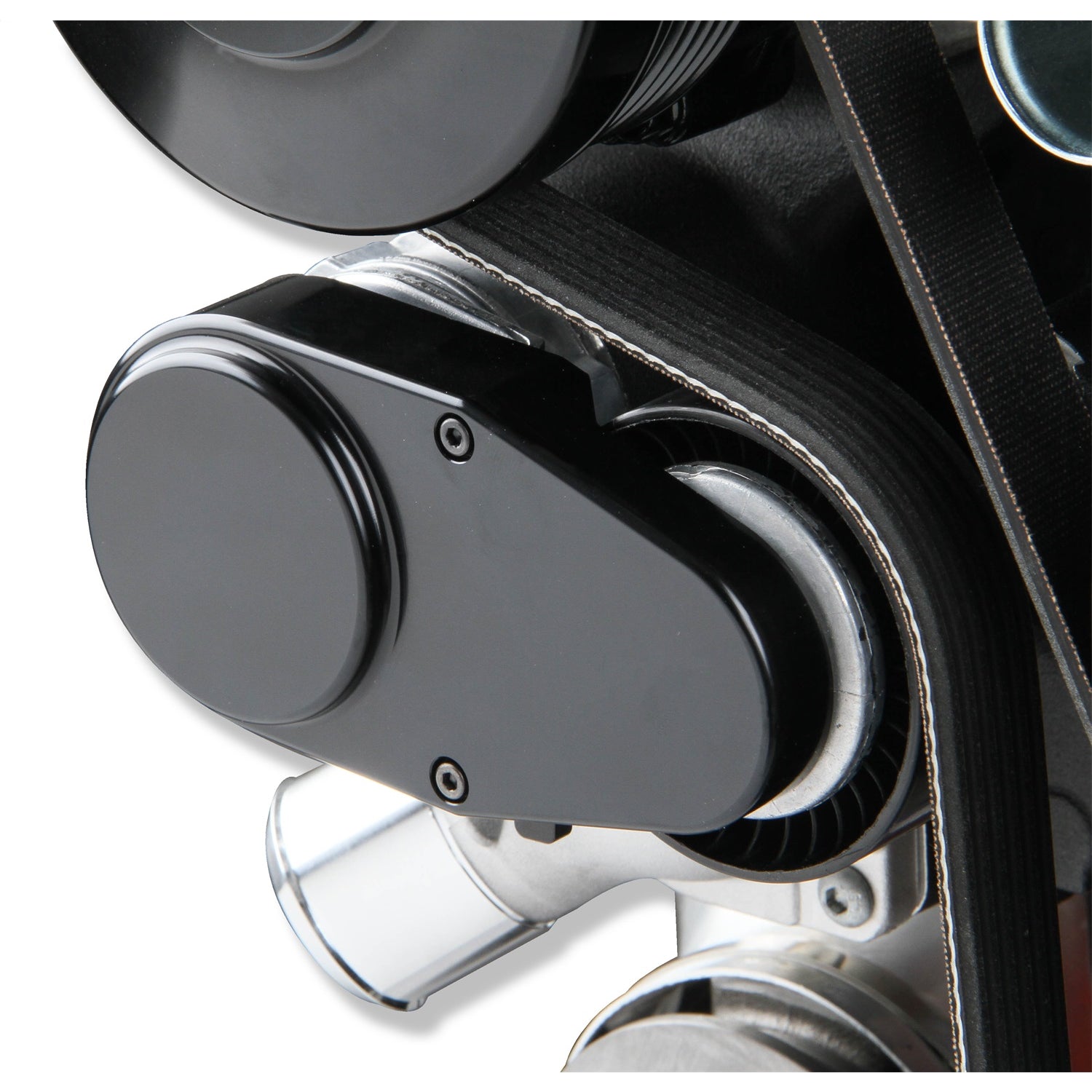 Holley 6 Rib Serpentine Pulley Kit - Cast Aluminum - Black - GM LS-Series