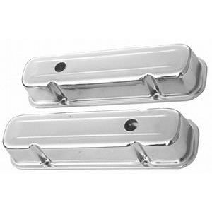 Racing Power Tall Valve Cover Breather Hole Steel Chrome - Pontiac V8