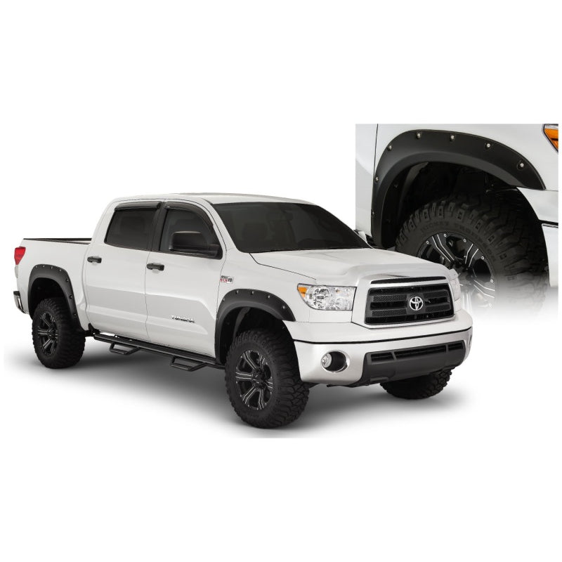 Bushwacker Pocket Style Front / Rear Fender Flare - 2 in Wide - Black - Toyota Fullsize Truck 2013