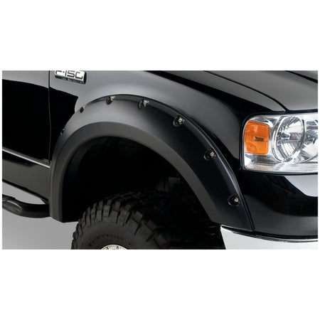 Bushwacker Pocket Style Front / Rear Fender Flare - 2 in Wide - Black - Ford / Lincoln Fullsize Truck 2004-08