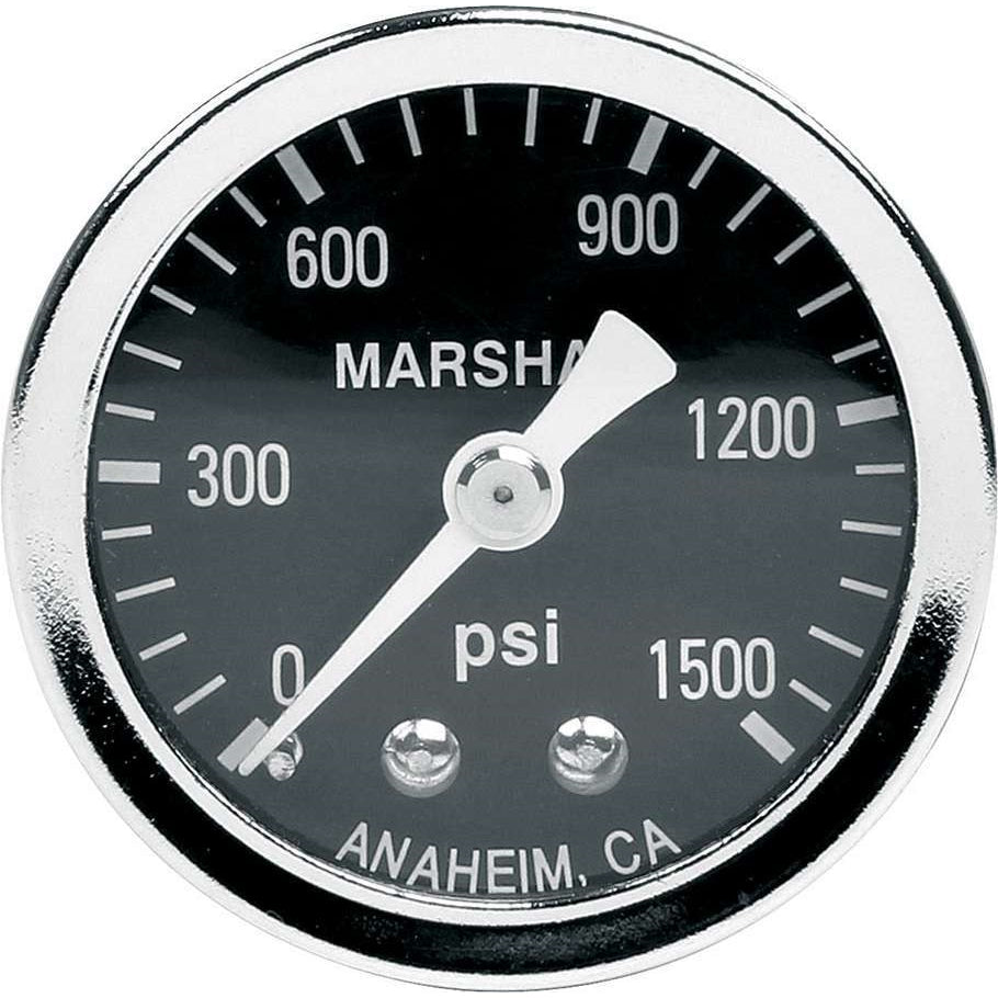 Allstar Performance Shockproof Dry Type 0-1500 PSI NOS Pressure Gauge - 1-1/2"