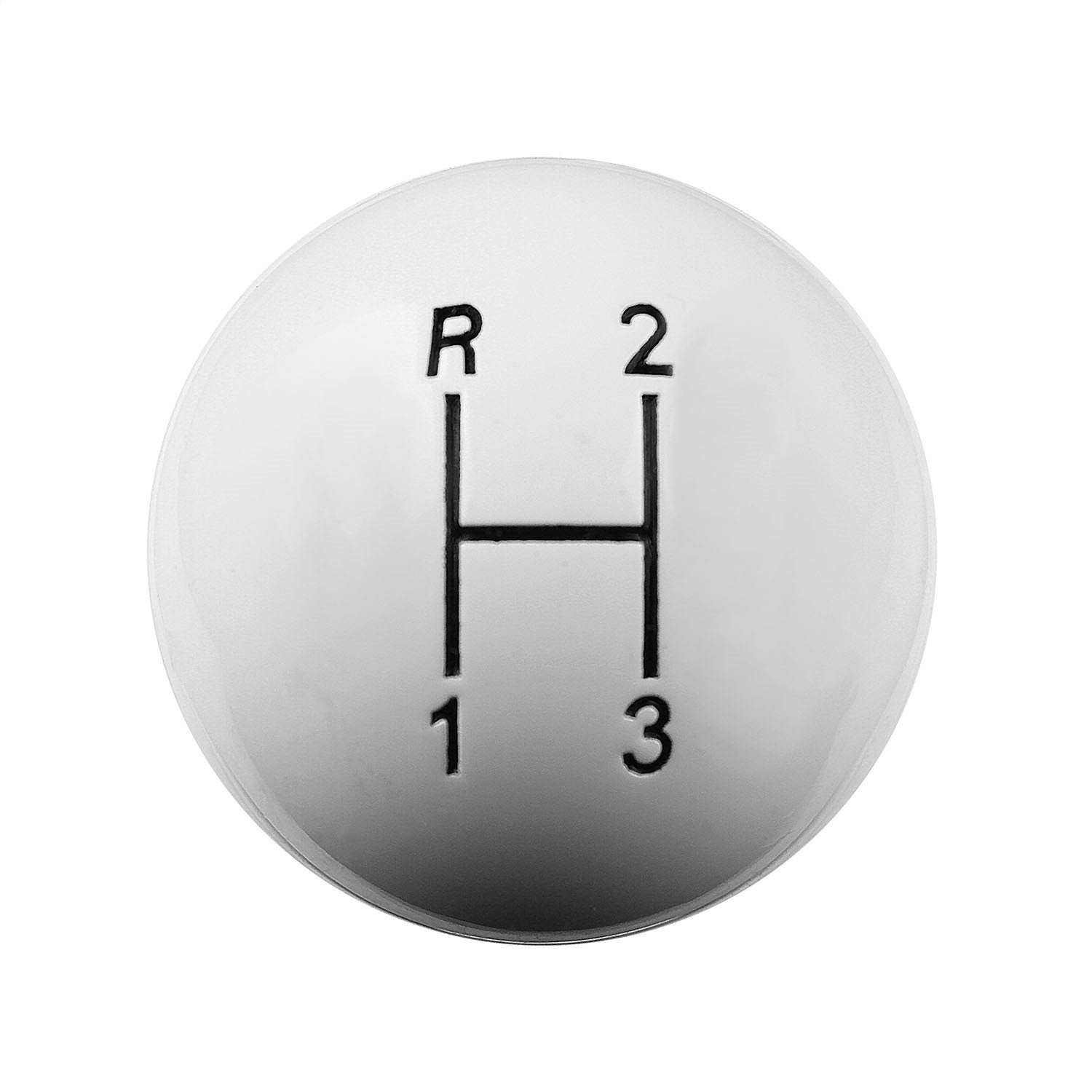 Hurst Shifter Knob 3 Speed 3/8-16 Threads - White