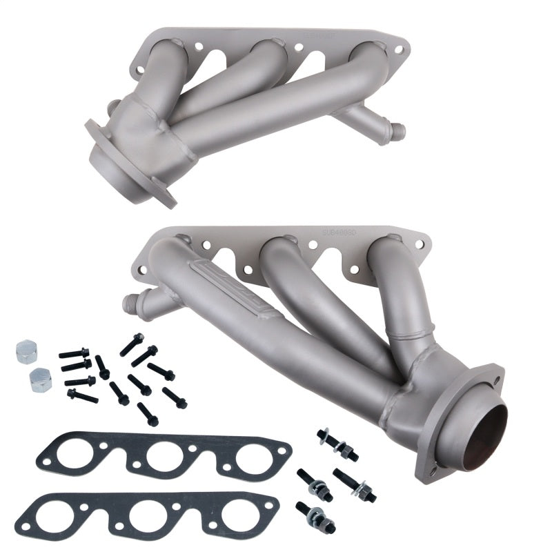 BBK Performance Tuned Length Shorty Headers - 1.625 in Primary - Stock Collector Flange - Titanium Ceramic - Ford V6 - Ford Mustang 1999-2004 - Pair