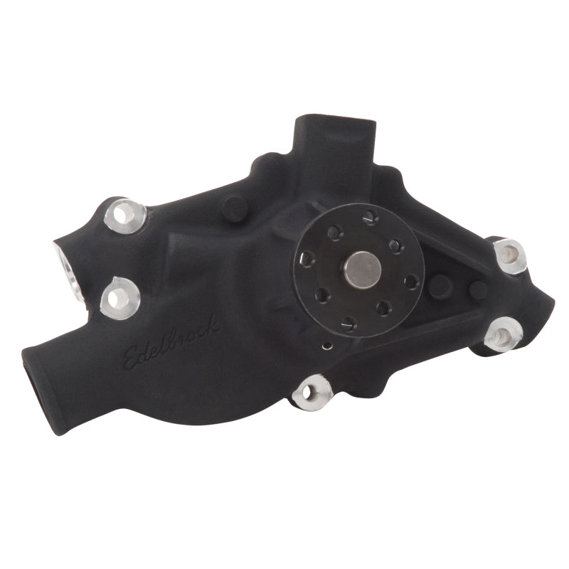 Edelbrock Victor-Pro Circle Track Water Pump - Short - Black - SB Chevy - 3/4" Pilot Shaft