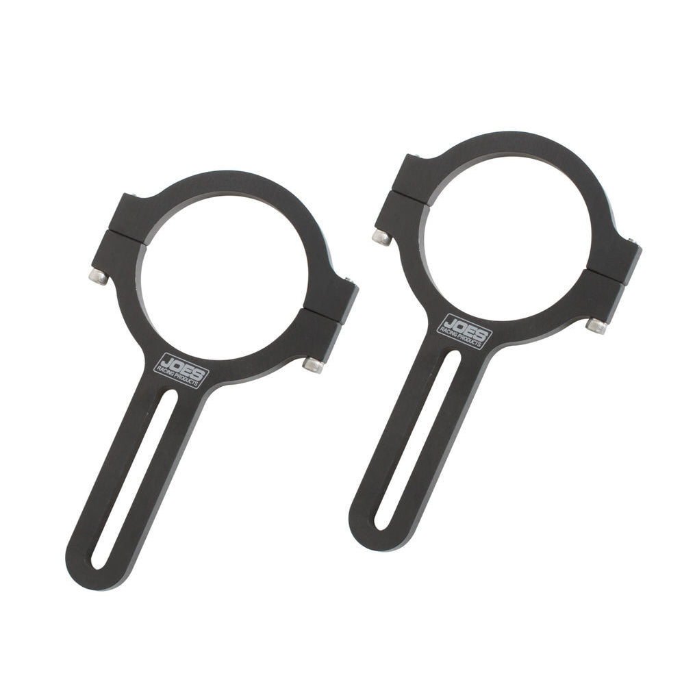 JOES Clamp-On Mirror Bracket - 2-1/2" Long - Aluminum - Black - 1-3/4" OD Tube - (Pair)