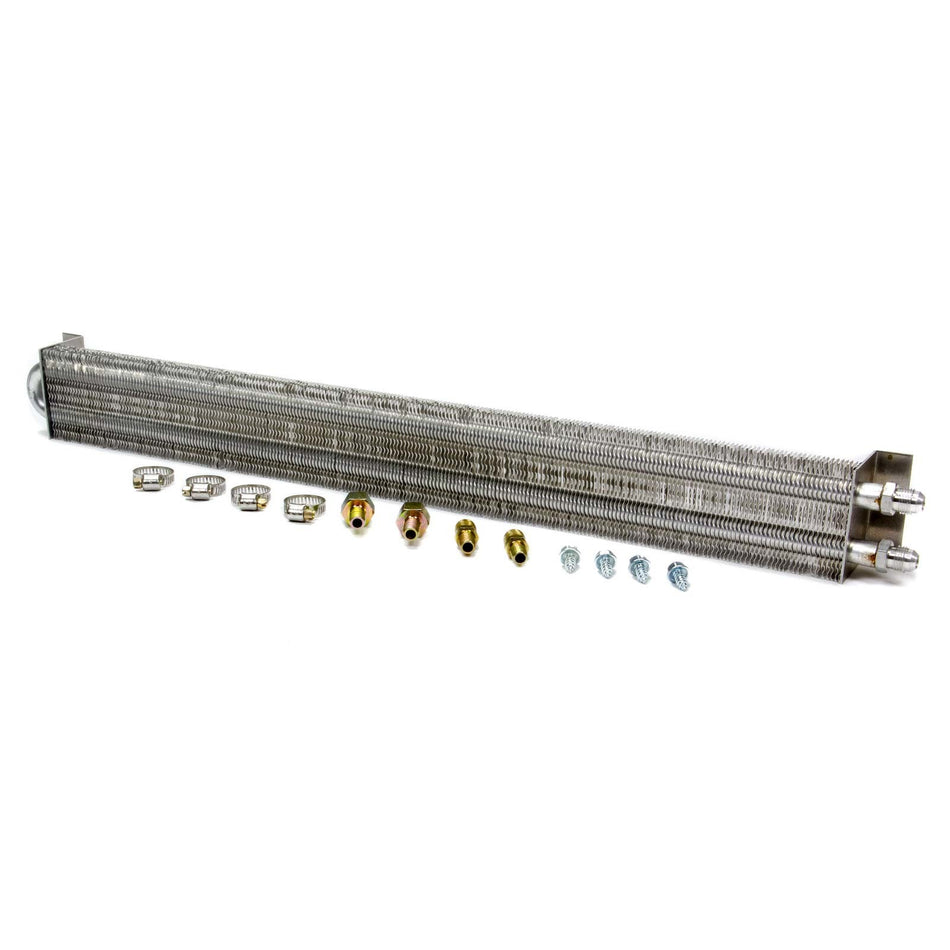 Perma-Cool Frame Rail Trans Cooler Fluid Cooler 24 x 2-1/2 x 1-1/2" Tube Type 6 AN Male Inlet/Outlet - Fittings