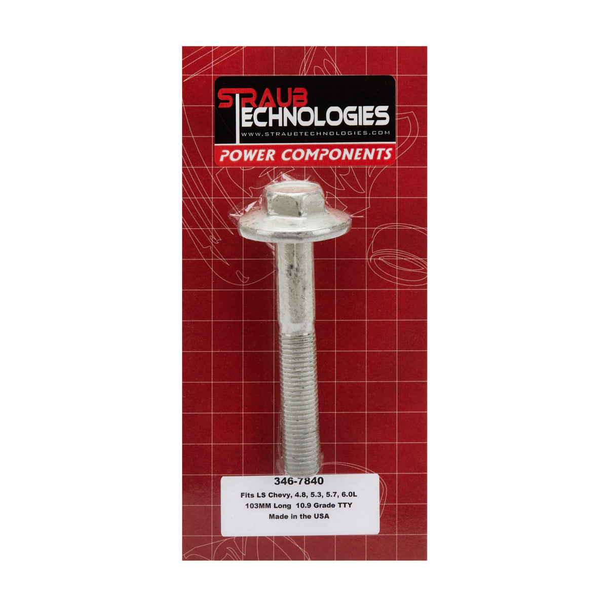 Straub Technologies Harmonic Balancer Bolt - 16 mm x 2.00 Thread