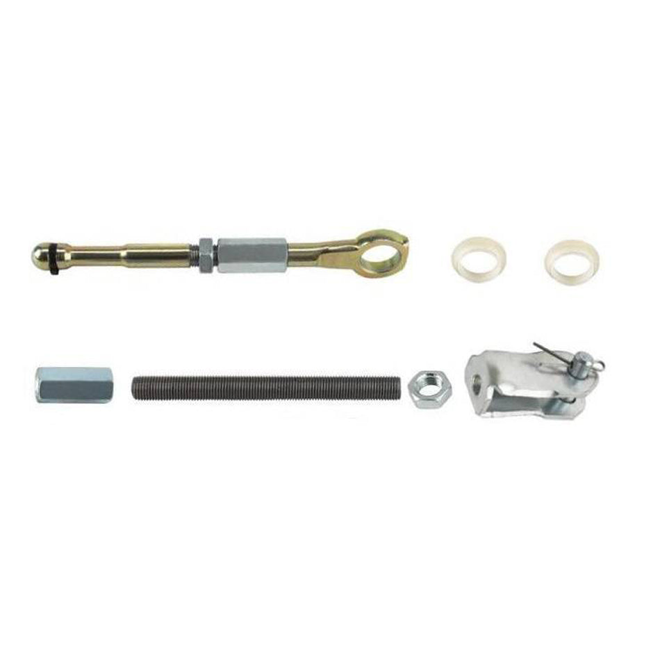 Leed Brake Pedal Rod - 3/8-24" Thread - Clevis/Hardware/Pushrod Included - Steel - Zinc Oxide