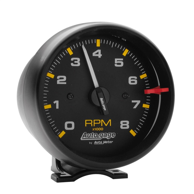 Auto Meter Auto Gage 8000 RPM Tachometer - Electric - Analog - 3-3/4 in Diameter - Pedestal Mount - Black Face 2300