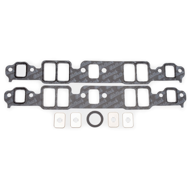 Edelbrock Intake Manifold Gasket Set - Composite - 2.09" x 1.28" Port - .060" Thick - SB Chevy