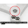 Trans-Dapt Performance 1/2" Thick Carburetor Adapter 4 Hole Rochester 4 Barrel to Square Bore Gasket/Hardware - Aluminum