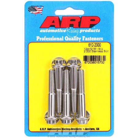 ARP Stainless Steel Bolt Kit - 12 Point (5) 5/16-18 x 2.000